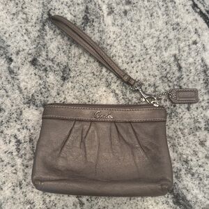 Coach Metallic Wristlet Clutch